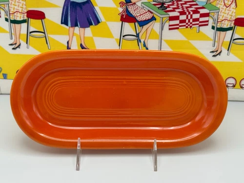 Vintage Fiesta Red Utility Tray 10 1/2" x 5" Old Radio Red Fiestaware