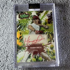 Wild Card Splat Hagen Smith 2024 Serial Numbered Autographed Baseball Card 1/2