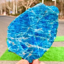 214G Natural Blue Apatite Quartz Rock Mineral Specimen Healing