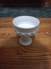 Indiana Kings Crown Vintage Milk Glass Candy Dish Thumb Print