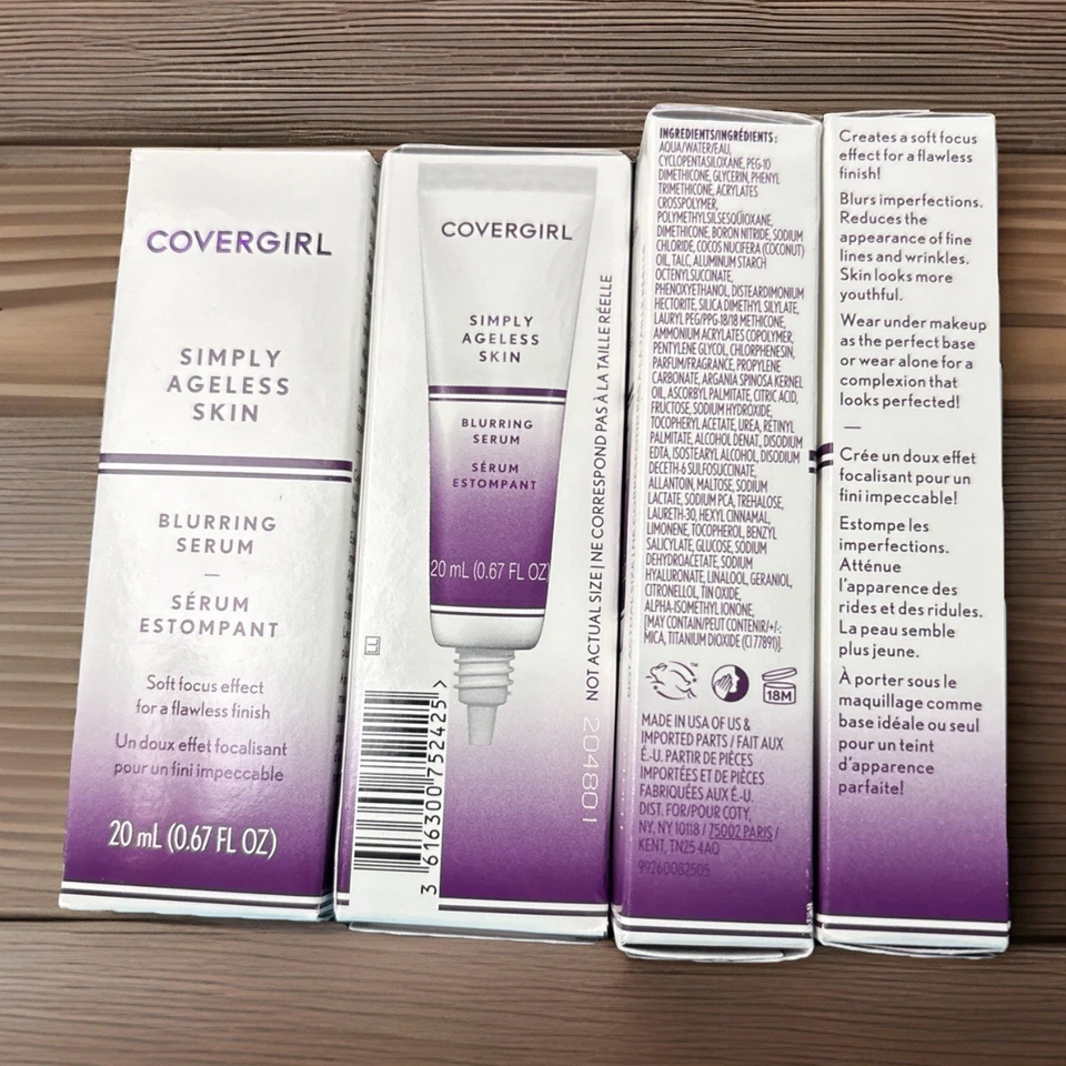 SUERO DIFUMINADOR DE PIEL COVERGIRL SIMPLEMENTE SIN EDAD ¡¡NUEVO!! **Lote de 4** Foto 2 de 2