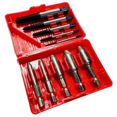 10 teiliges Schraubenausdreher Set Linkshänder zum Entfernen von abisolierten g