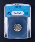 1920 Mercury Dime 10c ANACS AU55 Thin Holder ANA728
