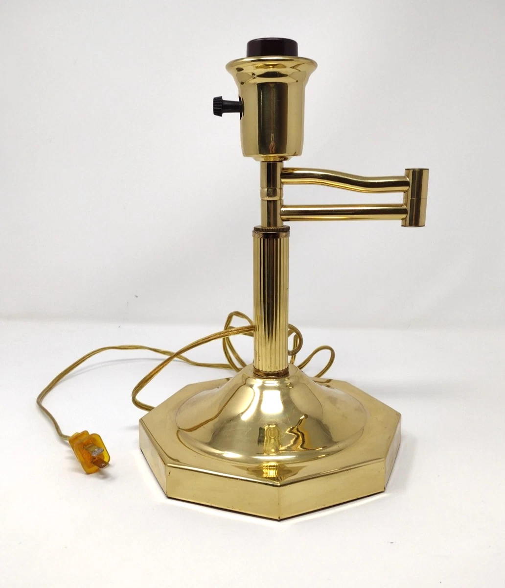 Brass Swing Arm Lamp In Collectible Table Lamps for sale | eBay