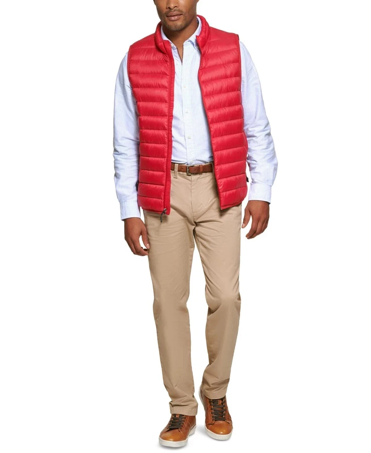 Club Room Men's Quilted Packable Puffer Vest Red Size M Style CR2MN202