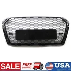 For 2017 2018 2019 Audi A4 S4 B9 Front Mesh Honeycomb Grill Grille RS4 Style