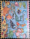 RARE Dr Seuss Stamp Vintage Poster w/Fish 22" X 17" — photo 2