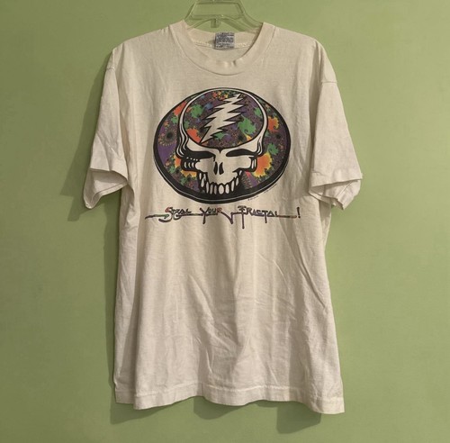 Vintage 1993 Grateful Dead Fractal steal Your Fractal Tour tee Liquid Blue
