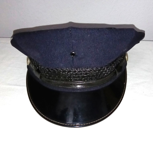 VINTAGE FIREMAN'S BLUE DRESS HAT CAP