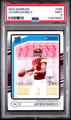 2024 PANINI DONRUSS #389 JAYDEN DANIELS ROOKIE RC PSA 9