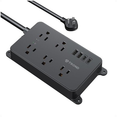 USB Power Strip with Widely-Spaced Outlets