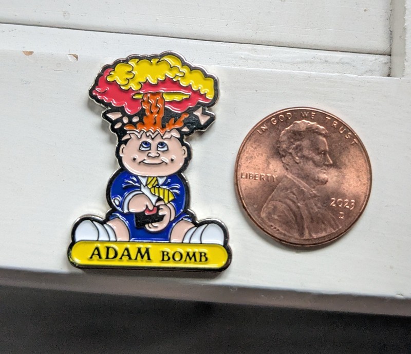 Adam Bomb Extagz Garbage Pail Kids Geocaching Tag Coin