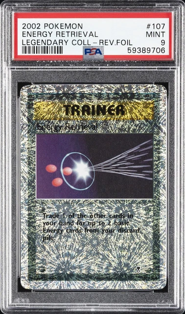 2002 POKEMON LEGENDARY COLLECTION #107 ENERGY RETRIEVAL-REVERSE FOIL PSA 9