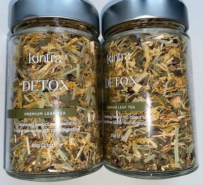 3 New Kintra Foods Detox Naturally Grown Loose Leaf Tea 2.1 Oz 60 Premium Leaf