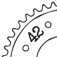 Kettenrad 42 ZäHne Kawasaki Tengai 650 [KL650B] 89-92; Teilung 520