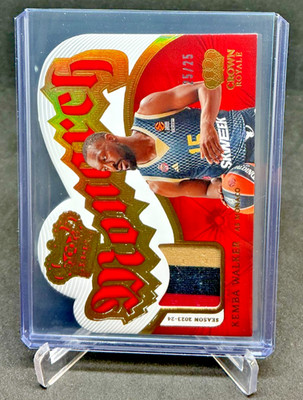 2023/24 Crown Royale Euroleague Monarch KEMBA WALKER Gold Jersey Patch 25/25