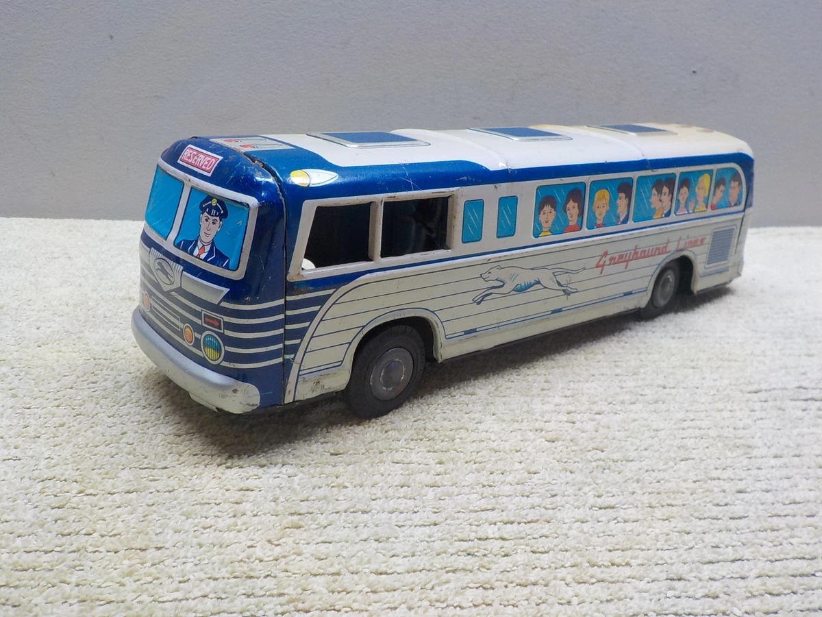 Greyhound Bus Toy Indiana Vintage & Antique TiN Toy Vehicles for  display picture 1