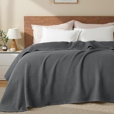 Exclusivo Mezcla 100 Cotton Muslin Gauze Waffle Weave Blanket King Size, Soft