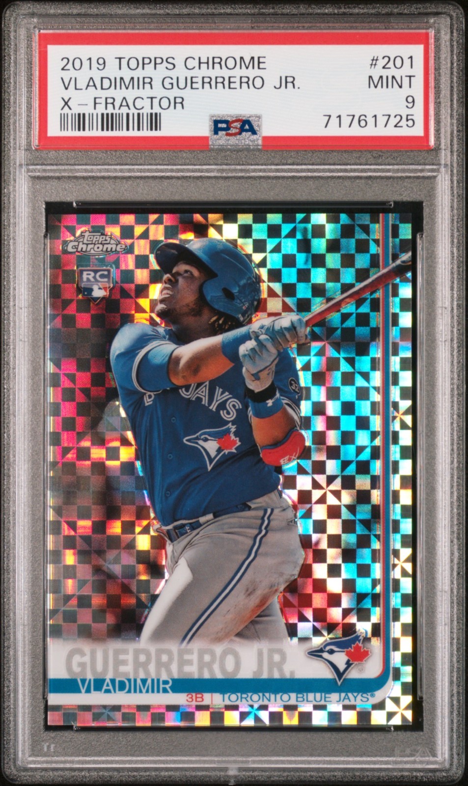2019 Topps Chrome VLADIMIR GUERRERO JR Xfractor X-fractor PSA 9 Rookie RC #201