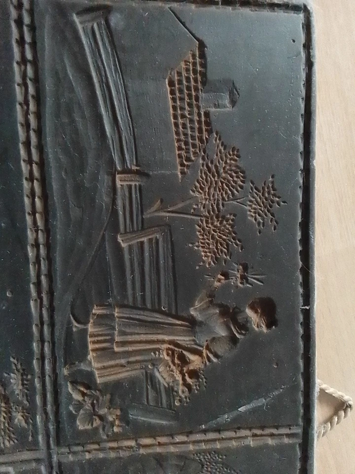 Model Springerle Wachs Schwarz Form Reiter Schaf Bauer alt antik Deko Aufhänger - Bild 2 von 4