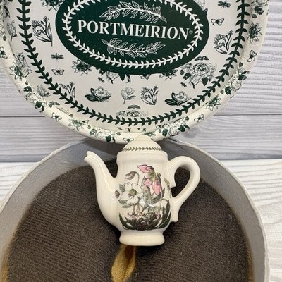 Portmeirion Brosche Botanischer Garten Kaffeekanne Made in England