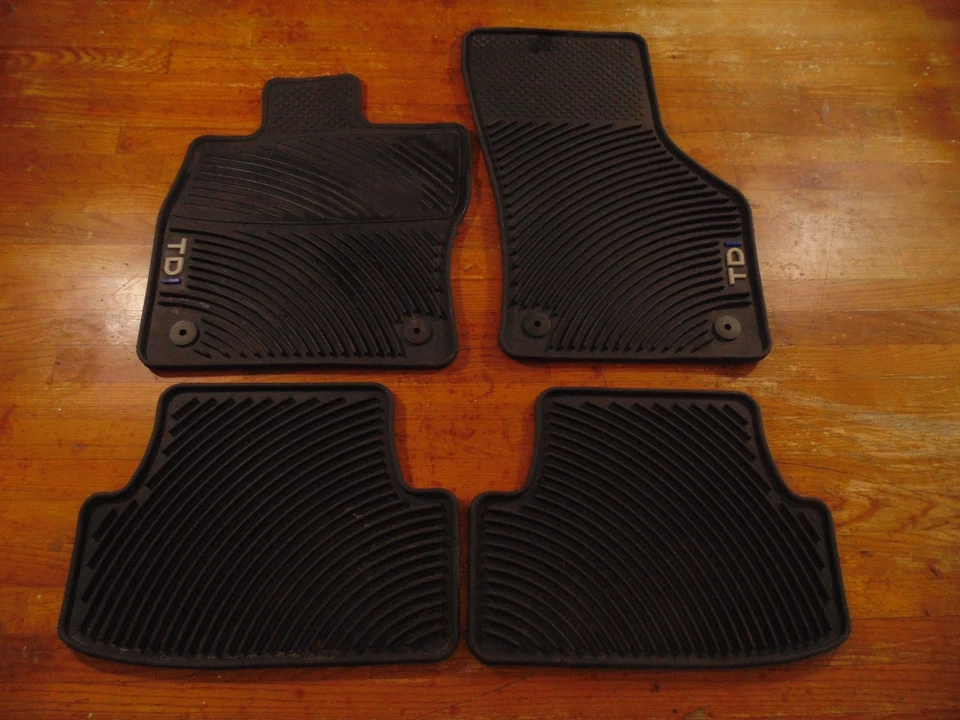 2015-2019 VOLKSWAGEN VW GOLF SPORTWAGEN TDI FLOOR MATS RUBBER SET OF 4 OEM BLACK - Image 3 of 4