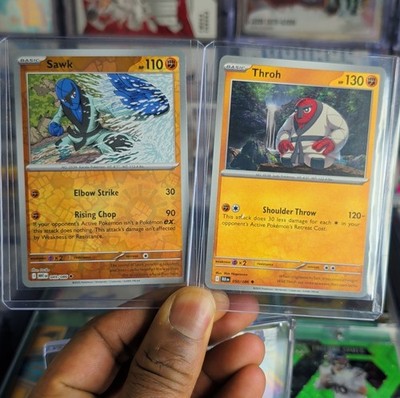 Pokémon Sawk & Throh Basic Cards XY BREAKthrough Set English 2015 Fighting