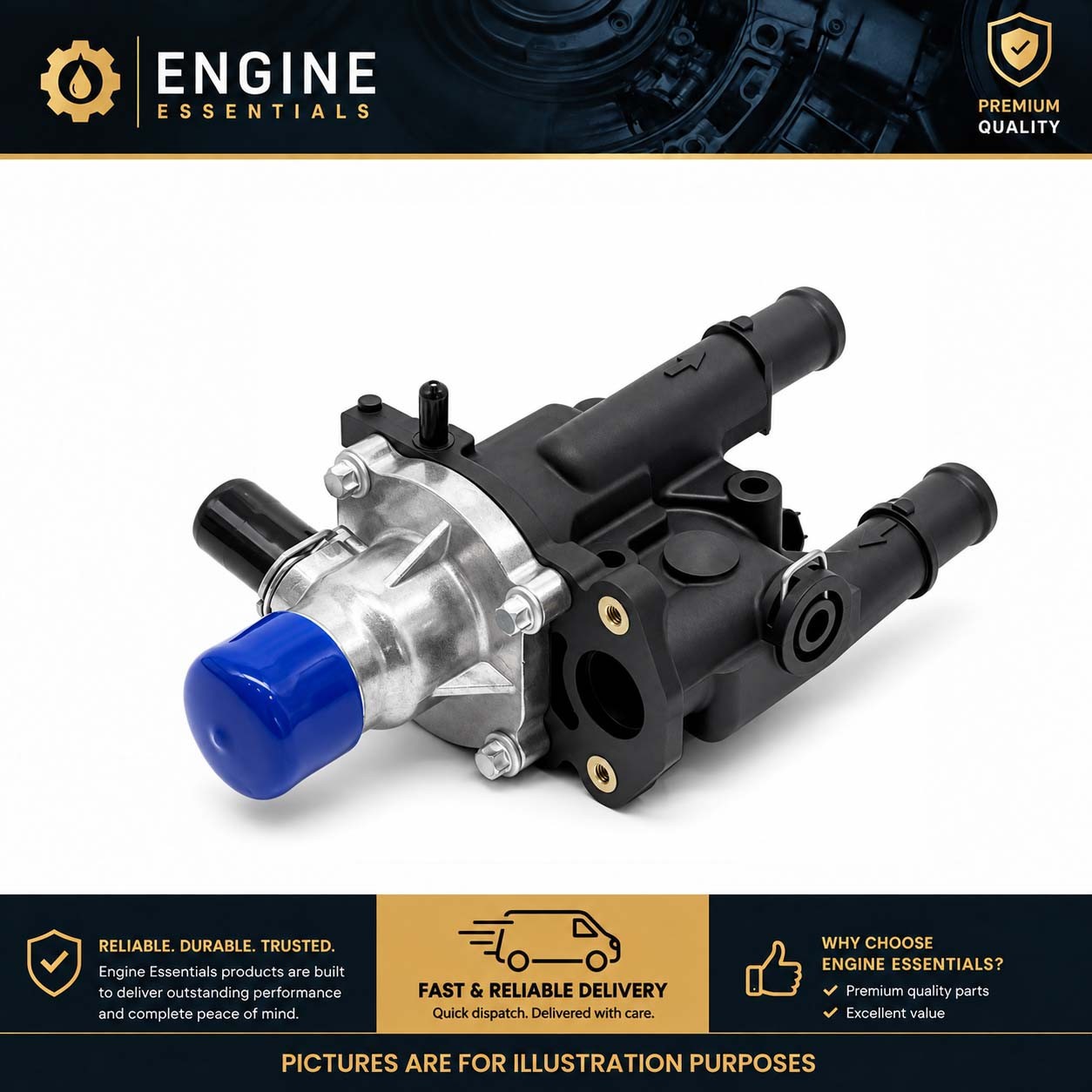 THERMOSTAT WITH HOUSING + SENSOR FOR VAUXHALL INSIGNIA 1.6 & VECTRA C SIGNUM 1.8 - Image 5