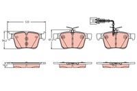 Bremsbelagsatz FÜR Audi TT (FV3, Fvp), Audi TT Roadster (FV9, Fvr) - TRW GDB2358