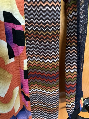 Anac By Kimi Womens Orange Multicolor Zip Up Long Sleeve Blouse Size L - Picture 11 of 13