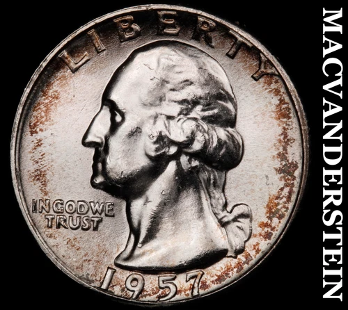 1957 Washington Quarter- Silver- Choice Gem Brilliant Uncirculated Luster #i9221