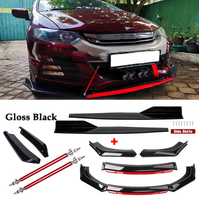 Front Bumper Lip Spoiler Splitter Rear Lip Side Skirt For Honda Insight Glossy