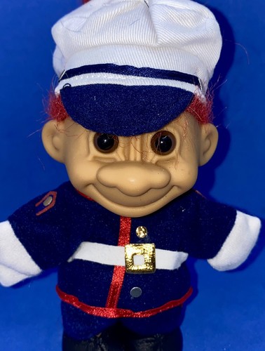 Vintage 4.5" RUSS MARINE Troll Red Hair 1990's NEW - Picture 2 of 7