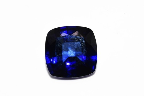 $395 8.31CT Loose Blue Lab Created Sapphire Gemstone, Cushion Cut 12.04x12.09MM