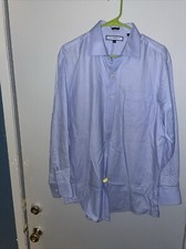 Tommy Hilfiger Shirt Ithaca Slim Fit Long Sleeve Button Front 16.5 32/33 O