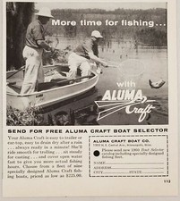 1960 Print Ad Aluma Craft Aluminum Fishing Boats Made in Minneapolis,Minnesota
