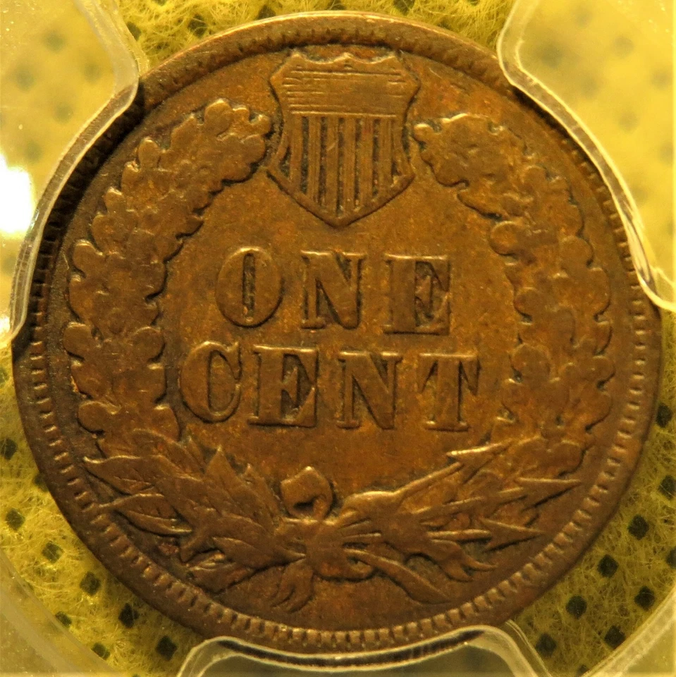 1891 Snow-3 Indian Head Cent with repunched date graded VF-25 by PCGS! - Image 2 of 4