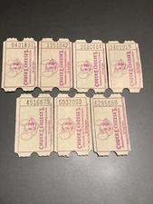 Chuck E Cheese Arcade Game Tickets - Numeric Set of 7