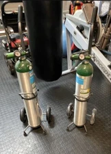 Oxygen tanks empty includes regulator and Carts