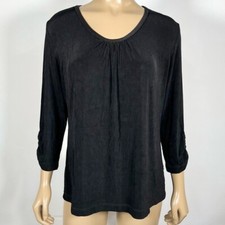 CitiKnits Women’s Size Large Acetate/Spandex Blend Slinky Top Made in USA