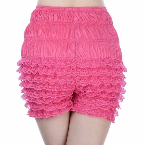 Women Frilly Lace Ruffle Shorts Knickers Panties Bloomers Underpants Underwear - Picture 2 of 15