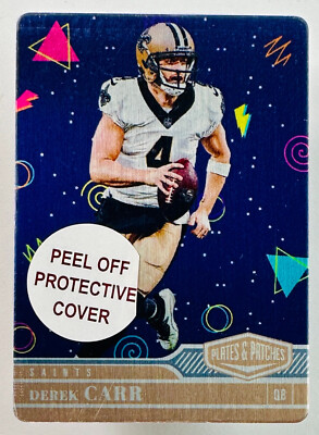 Derek Carr 2023 Panini Plates & Patches Vector Metal Arcade Mode #70 #3/25