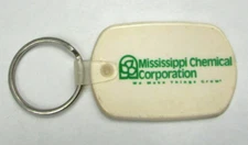 Vtg Mississipi Chemical Corporation Rubber Key Chain Key Ring Fob Advertising