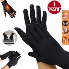 Copper Compression Arthritis Gloves Hand Support Fit Joint Pain Relief ( Pair )
