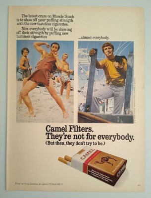 how much were cigarettes in 1972 1972 Camel Filters Cigarettes Vintage Original Print Ad