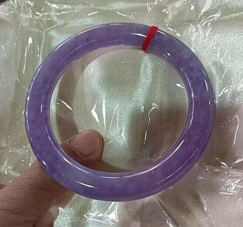 Bracciale Braccialetto Giadeite Giada Ghiacciata Lavanda e Viola Certificato Natura Grado AAA 57mm - Foto 5 di 9