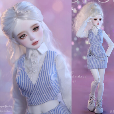 Cute 1/6 BJD Doll FULL SET Ball Jointed Girl Face Makeup Eyes Wig Clothes Gift