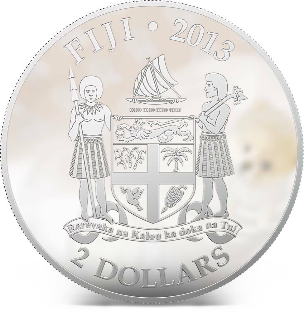 Fiji 2013 Dogs & Cats: Pomeranian $2 Silver Proof Coin with