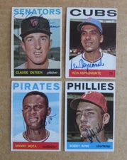 1964 TOPPS BASEBALL SIGNED AUTOGRAPH CARD SINGLES U-PICK CHOOSE UPDATED 12/15