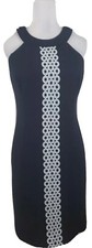  Eliza J ~Woman Size 6~ Navy Blue Sleeveless Cocktail Party Dress Lined.